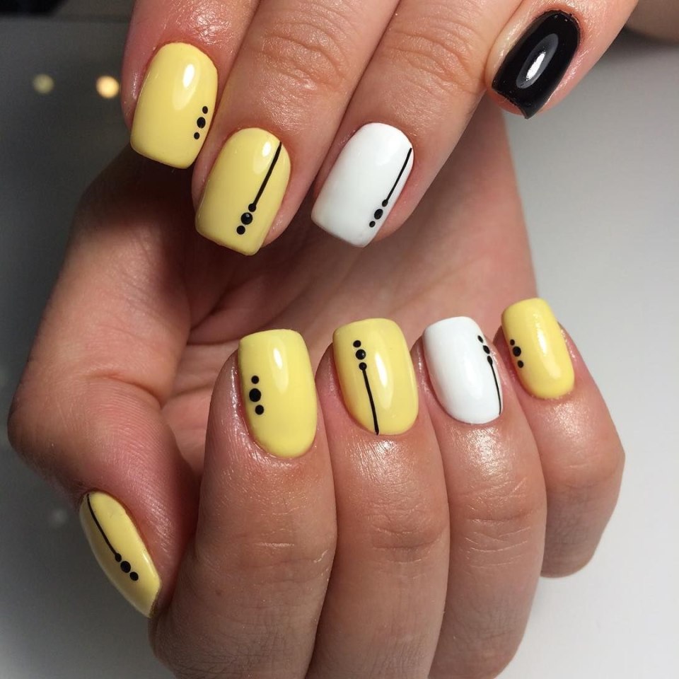 Жёлтый маникюр