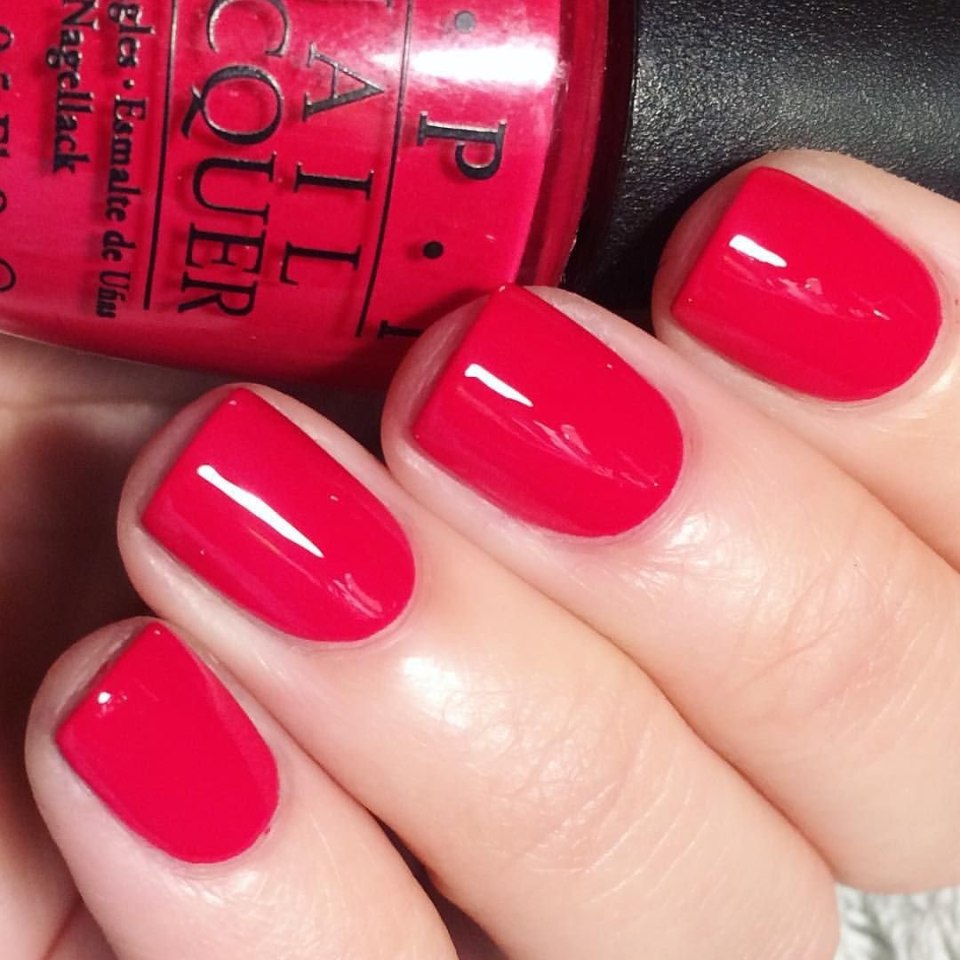 OPI красный гель лак