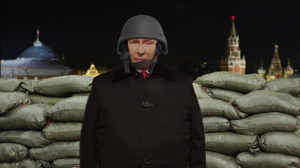 Путин в бронежилете на новый год 2022