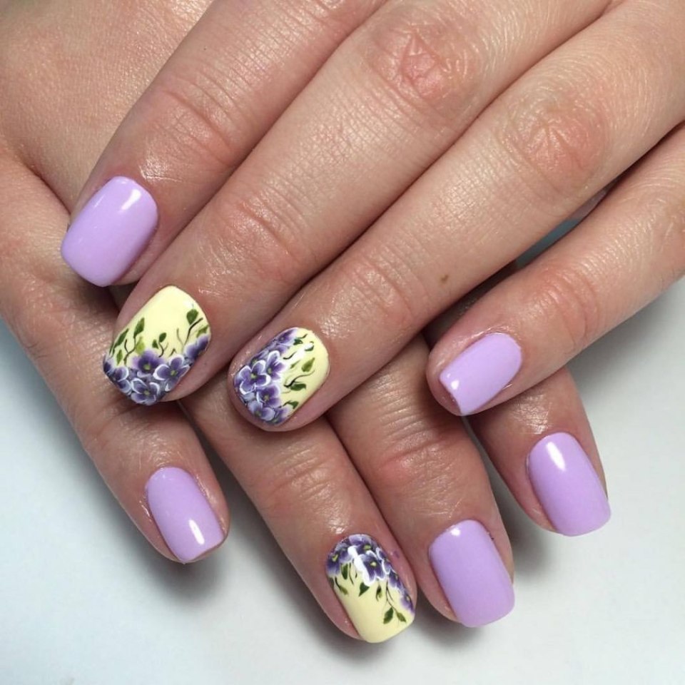 Летние ногти короткие