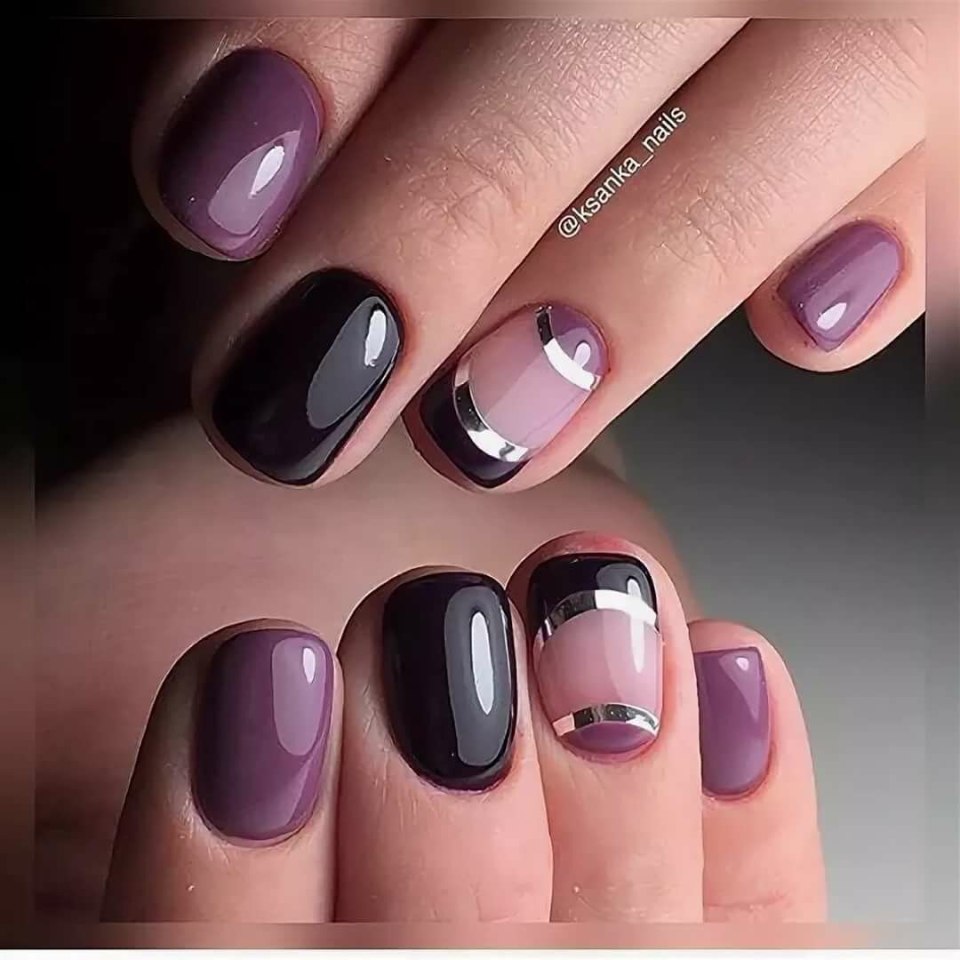 Красивый шеллак на короткие ногти