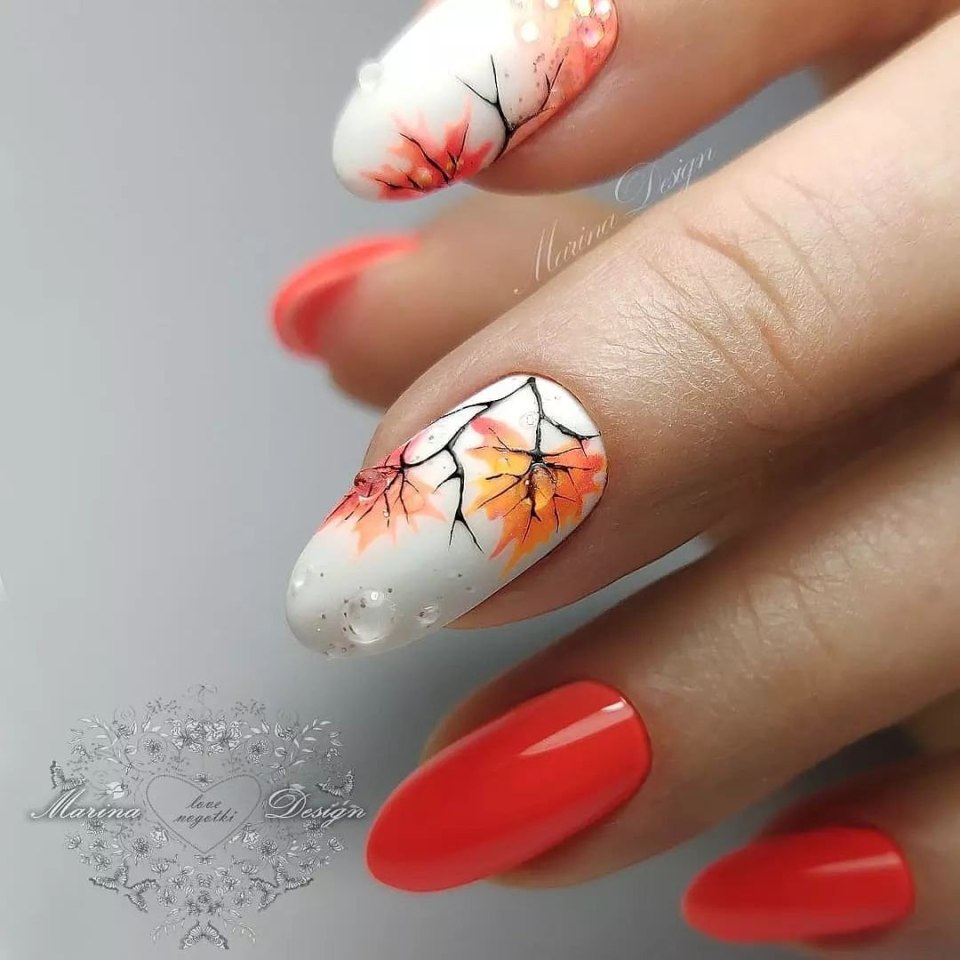 Красивый маникюр на ноябрь