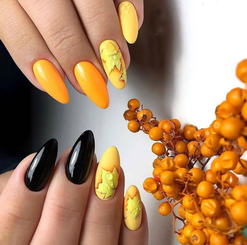 Осенний дизайн ногтей